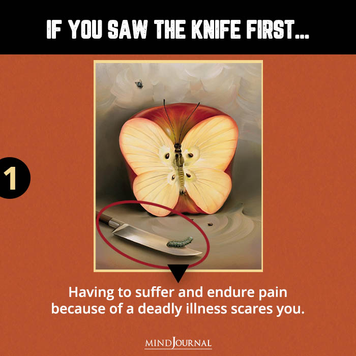 If you saw the knife first See First Optical Illusion