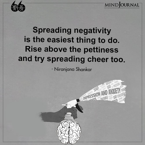 Niranjana Shankar Spreading negativity