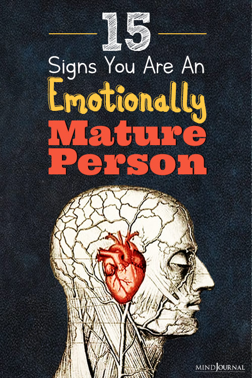 Signs Emotionally Mature Person pin