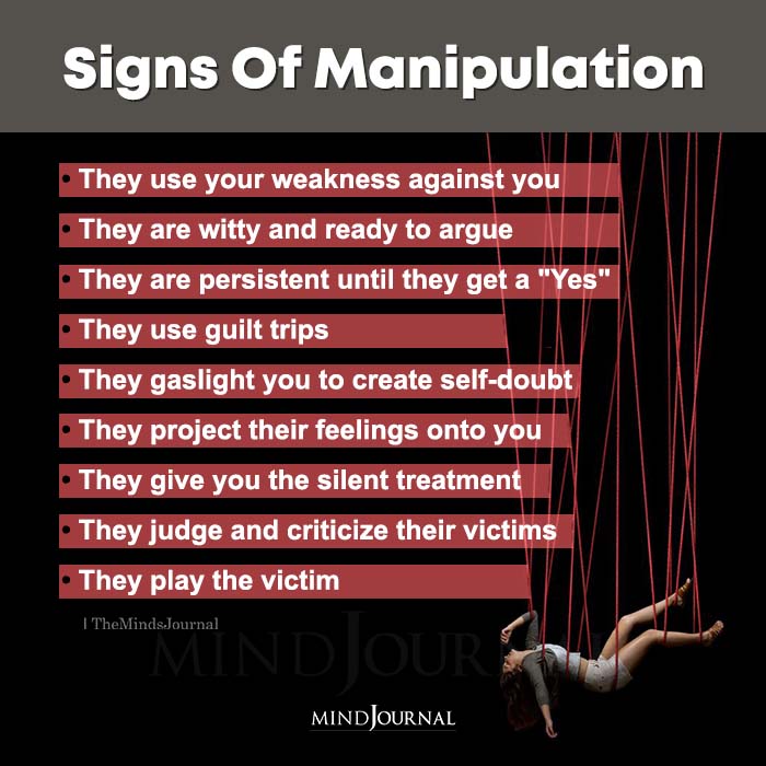 Signs Of Manipulation They Use Your Weakness