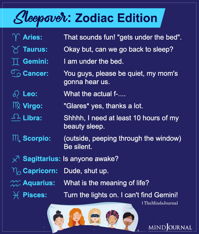 Sleepover Zodiac Edition