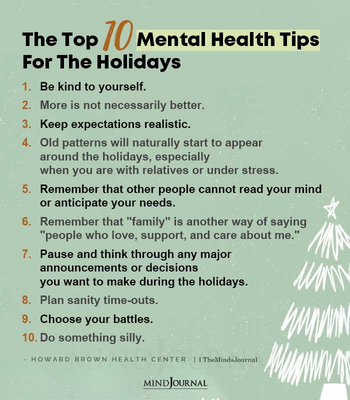Top 10 Mental Health Tips For The Holidays