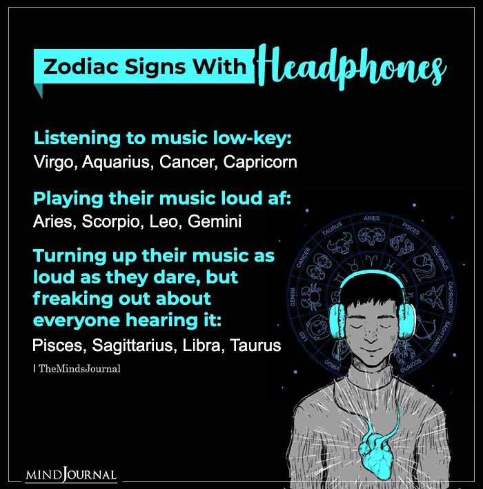 Zodiac Signs With Headphones