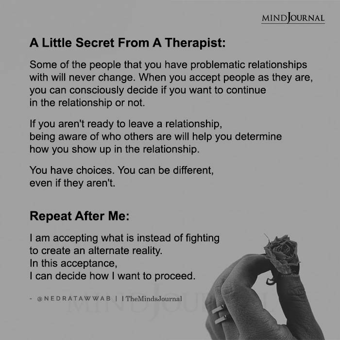 a little secret from a therapist
