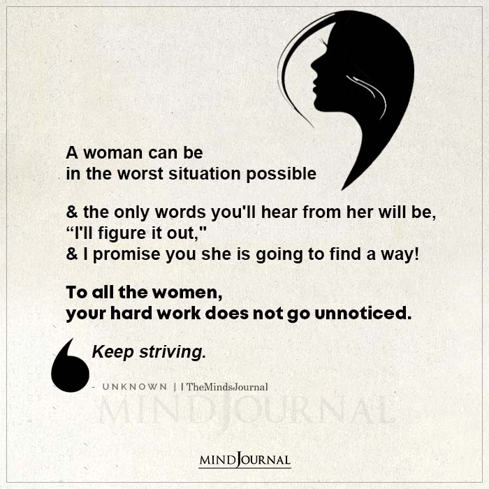 a woman can be in the worst situation possible