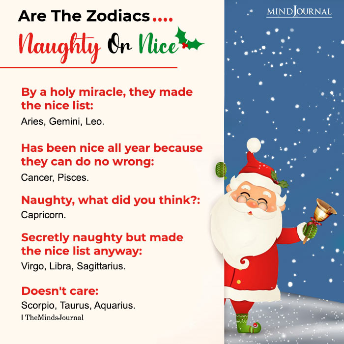 are the zodiac signs naughty or nice