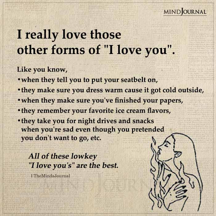 i really love those other forms of i love you