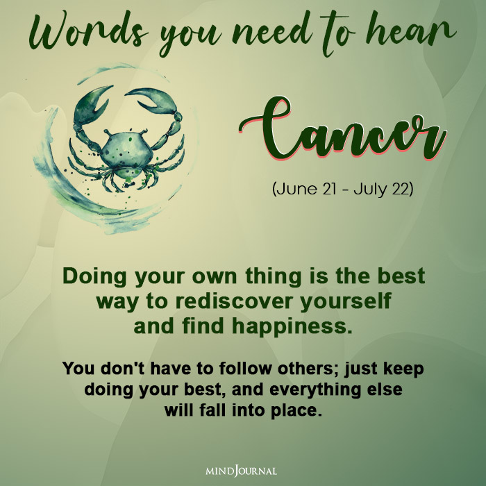 inspirational words cancer