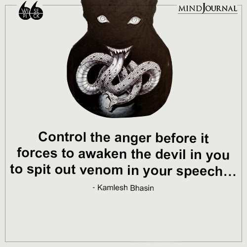 kamlesh bhasin control the anger before it