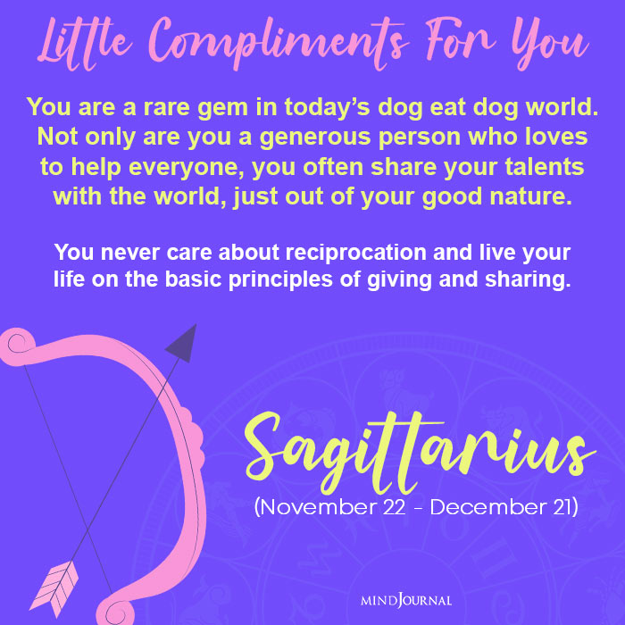 little compliments sagittarius