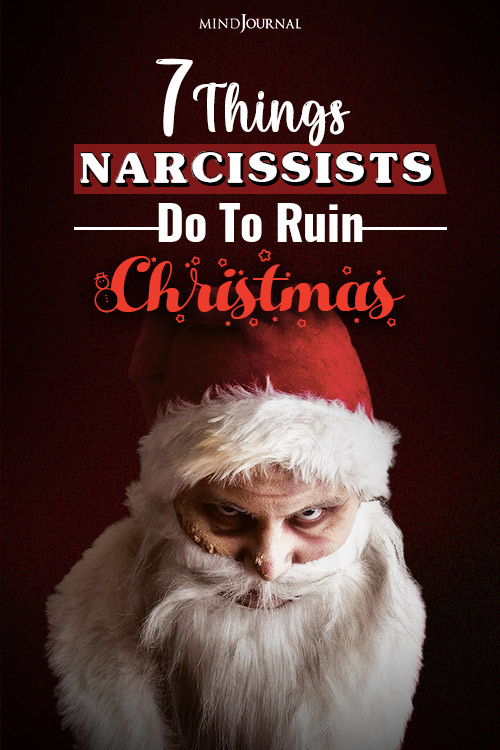 narcissists do to ruin christmas pin