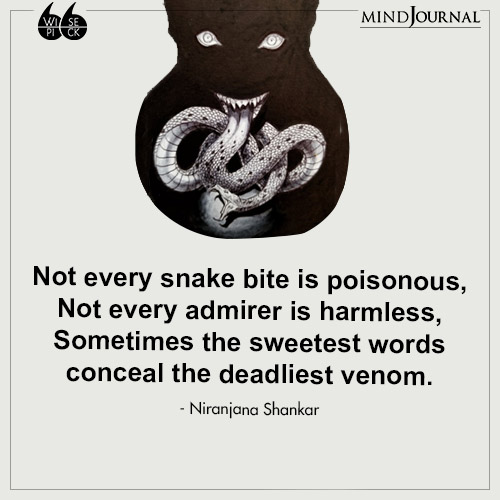 niranjana shankar not every snake bite is poisonous