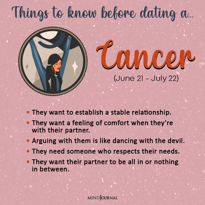 things to know before dating cancer