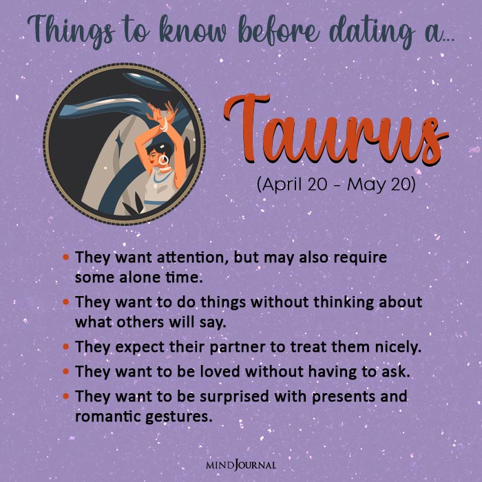 things to know before dating taurus