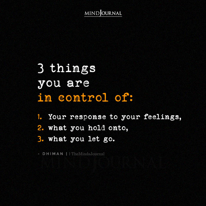 things you are in control of