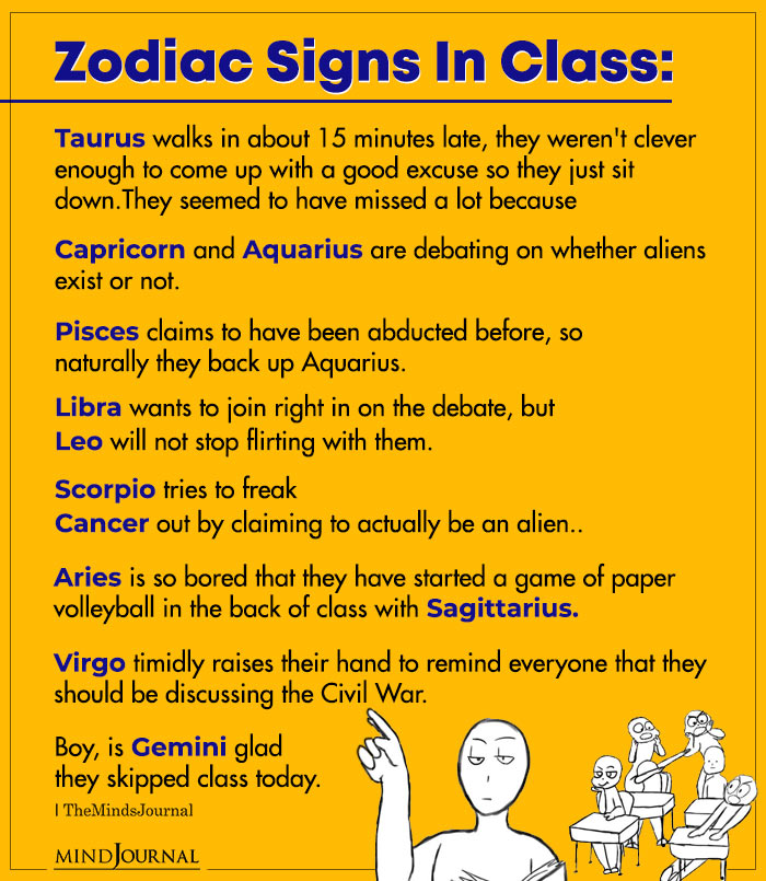 zodiac signs in class