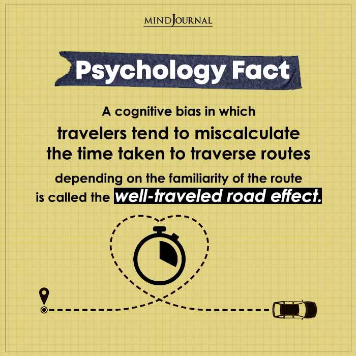 A Cognitive Bias In Which Travellers Tend To Miscalculate