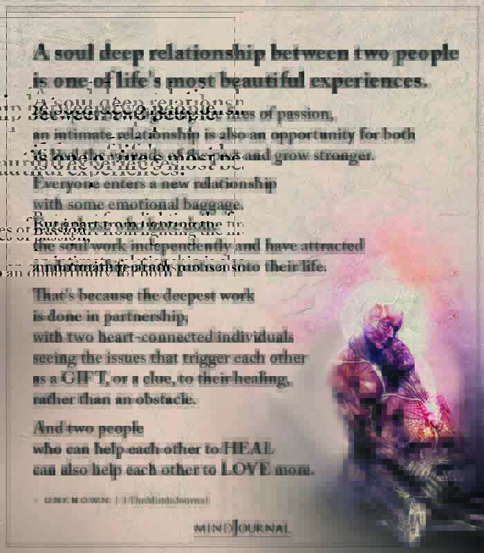 A Soul Deep Relationship Between Two People