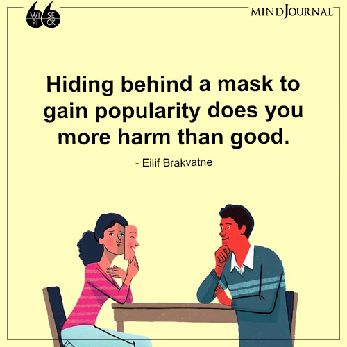 Eilif Brakvatne Hiding behind a mask to