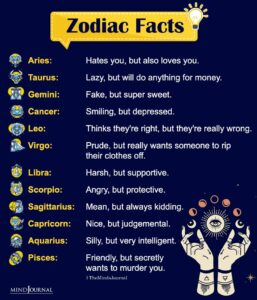 Facts About Each Zodiac Sign - Zodiac Memes Quotes