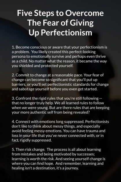 giving up perfectionism