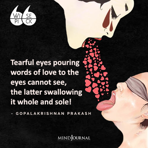 Gopalakrishnan Prakash Tearful eyes pouring words of love