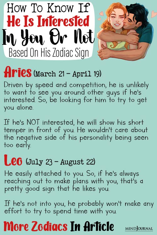 He Is Interested In You Or Flirting Zodiac Sign detail