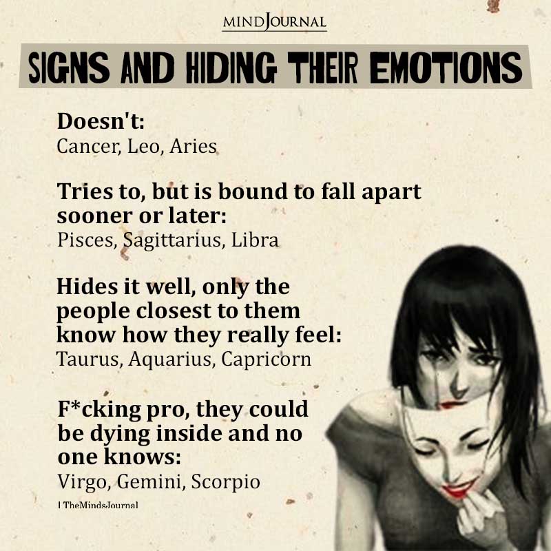 How Well Zodiac Signs Hide Their Emotions