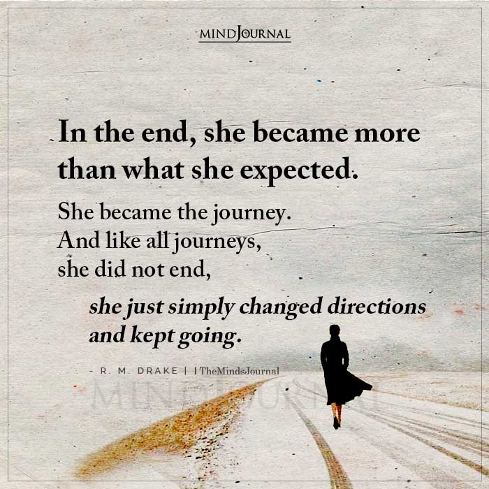 In The End She Became More Than What She Expected