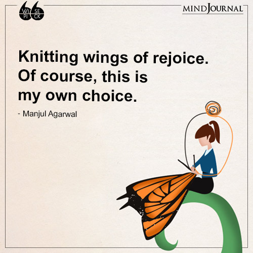 Manjul Agarwal Knitting wings of rejoice