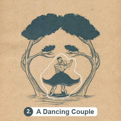 Optical Illusion Reveals Love Life Attitude dancing couple
