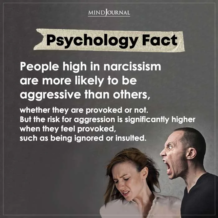 People High In Narcissism Are More Likely To Be Aggressive