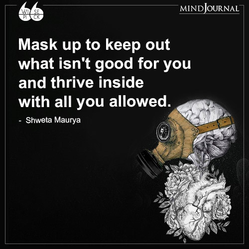 Shweta Maurya Mask up to keep out