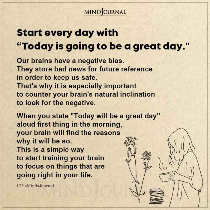 Start Every Day With Today Is Going To Be A Great Day