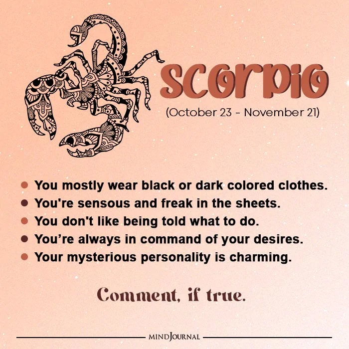 Things Notice Yourself Zodiac Sign Scorpio