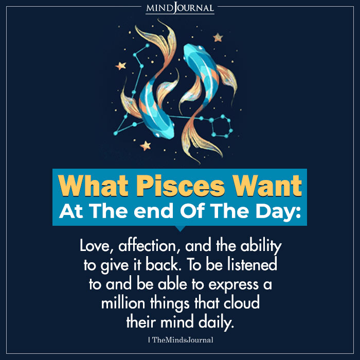 What Pisces Want At The end Of The Day