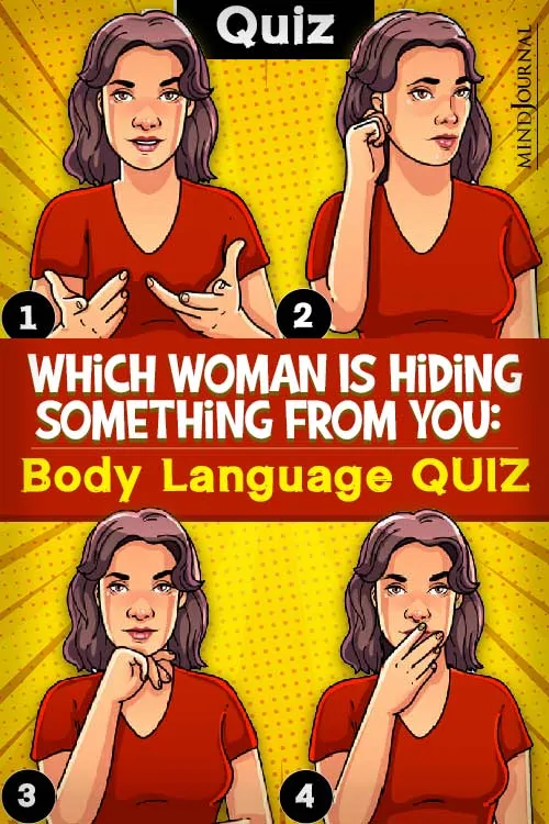 Woman Hiding Body Language QUIZ pin