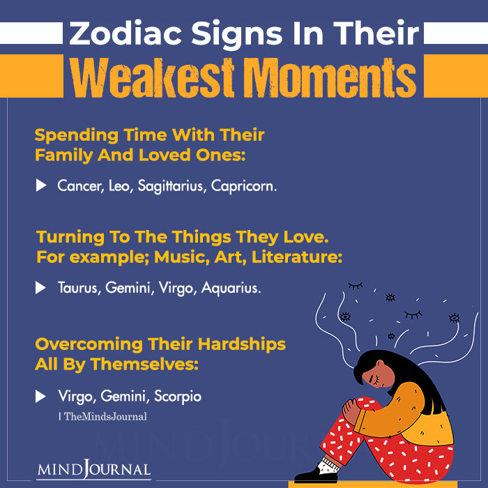Zodiac Signs In Their Weakest Moment