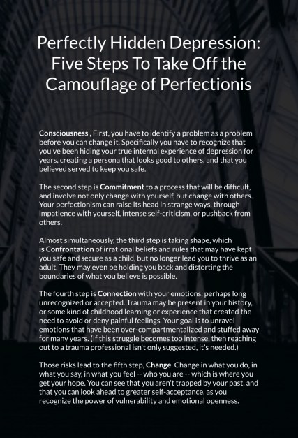 perfectly hidden depression and perfectionism