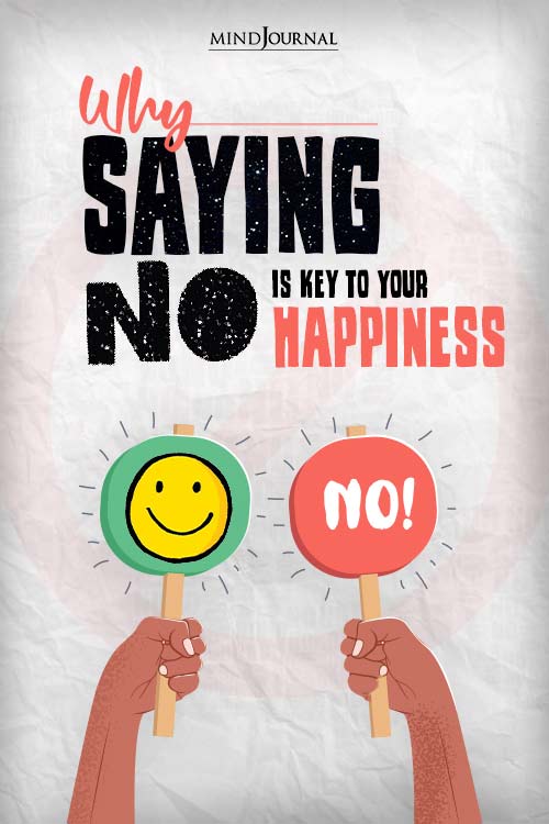 saying no is key to your happiness pin