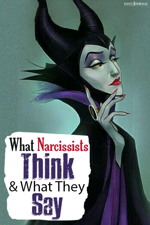 what narcissists think pin