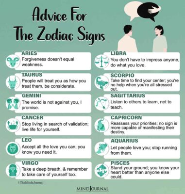 Advice For Each Zodiac Sign - Zodiac Memes Quotes