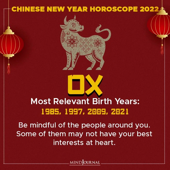 Chinese New Year Horoscope ox