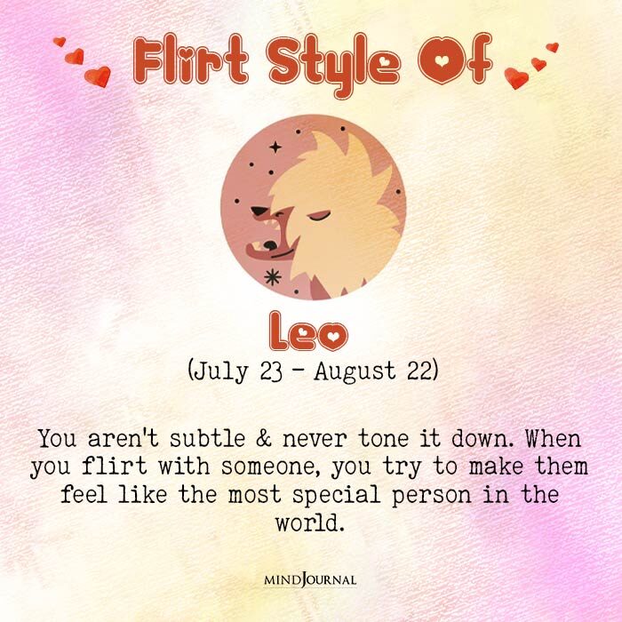 Flirt Style Of Zodiacs leo