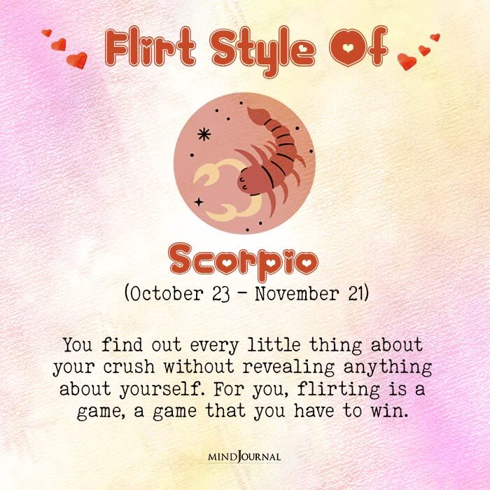 Flirt Style Of Zodiacs scorpio