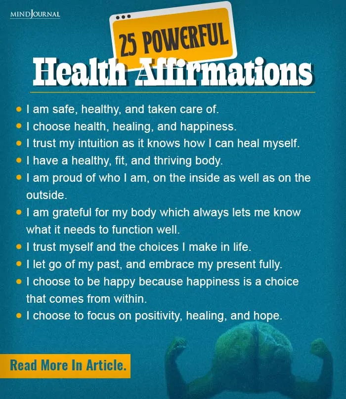 Health Affirmations Boost Physical Health info