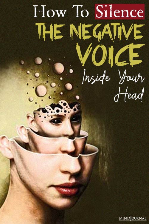 Silence Negative Voice Inside Head pin