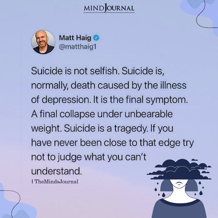 Suicide Is Not Selfish