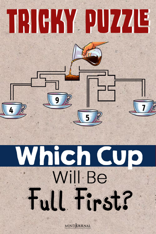 Tricky Puzzle Which Cup Will Be Full First pin