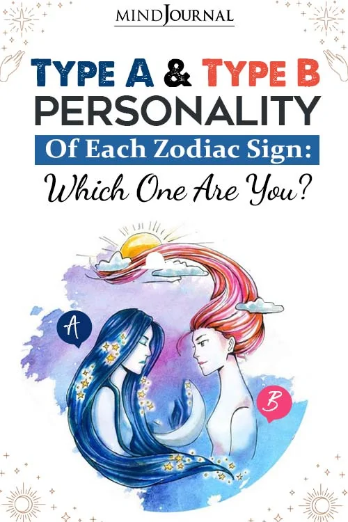 Type A Type B Personality Zodiac Sign pin